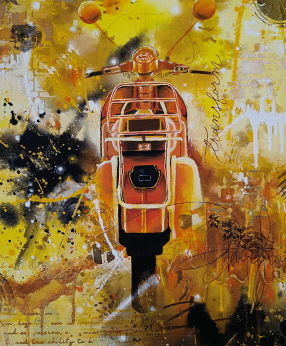 The Golden Road - Mixed Media on Canvas