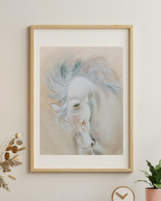 White Horse Study - Oil on Canvas