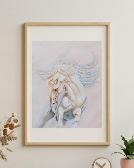 White Horse Study - Oil on Canvas