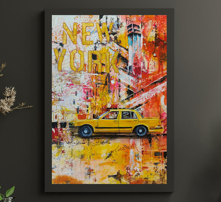 The only way is forward - Mixed Media on Canvas